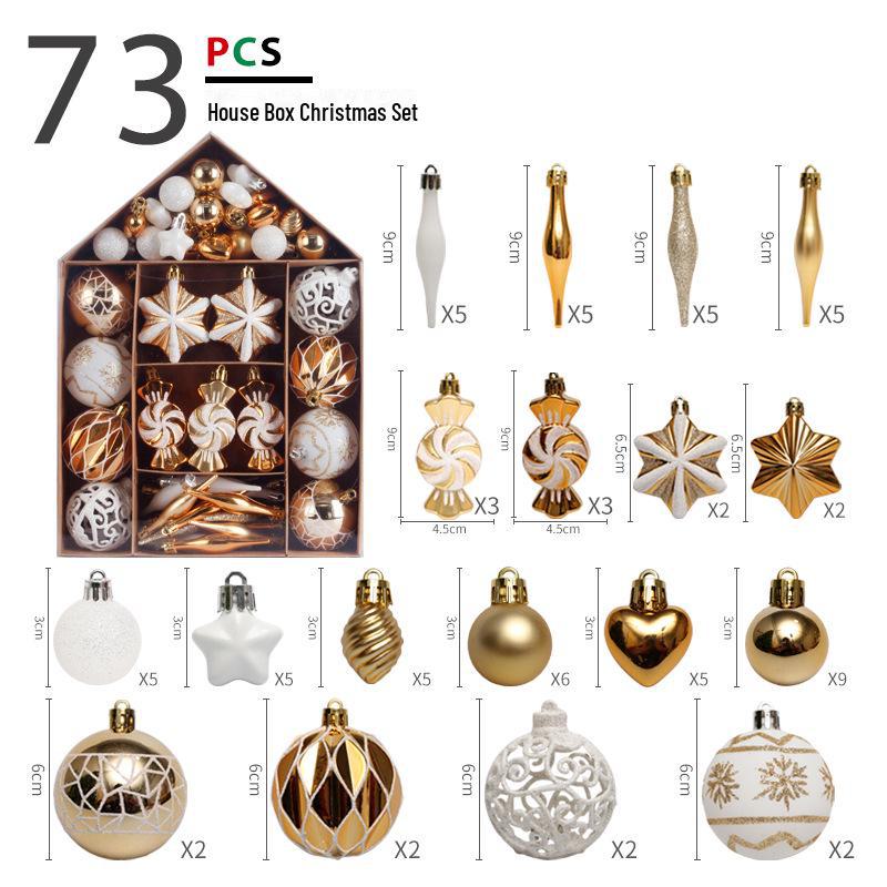 Набор украшений для рождественской елки: Подарочный набор с расписанным вручную орнаментом в виде шара