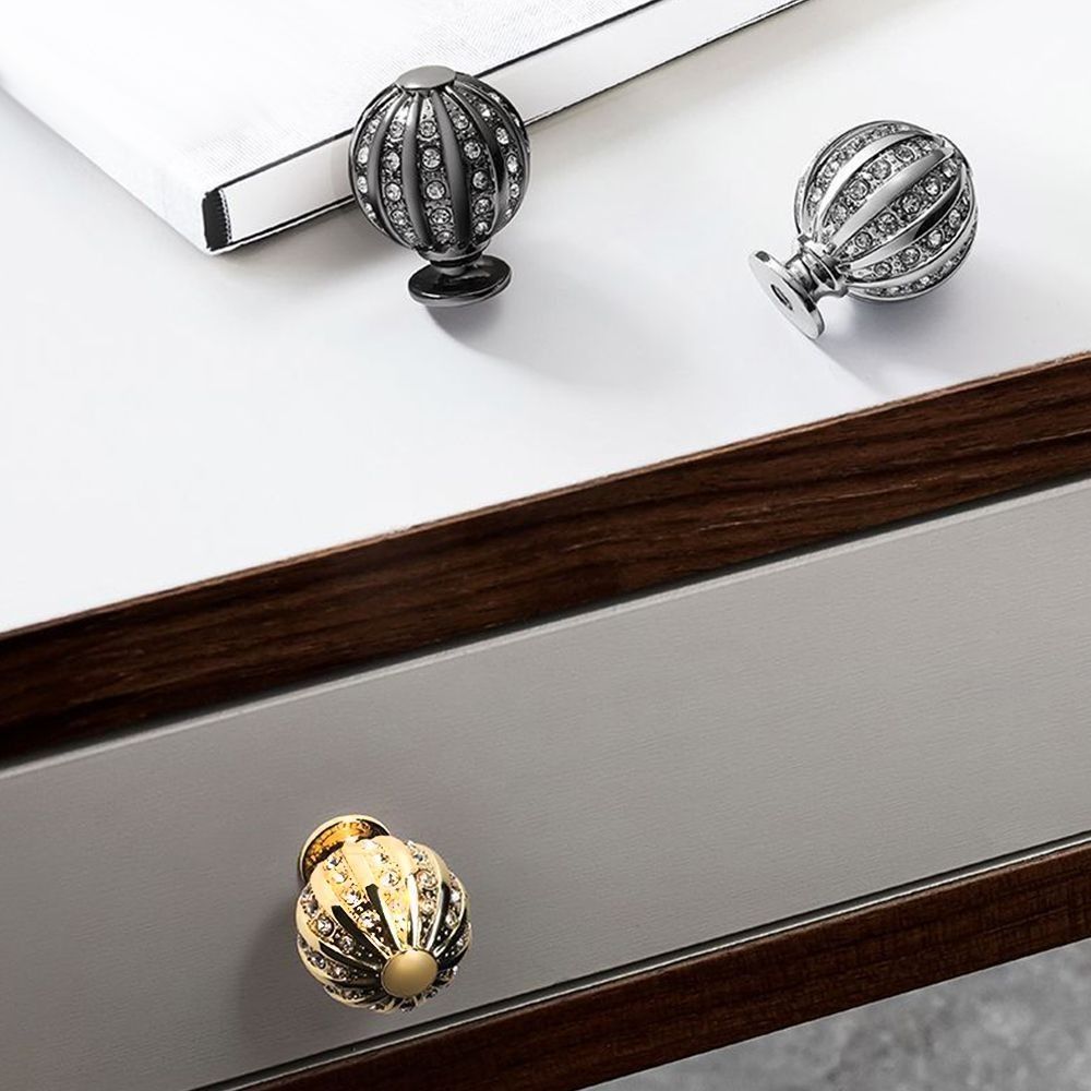 Solid Construction Drawer Knobs Single Hole Wardrobe Knobs Simple Crystal Knobs Closet Dresser