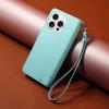 For iPhone 16 Pro Max Case RFID Blocking Imprinted Dog Pattern PU Leather Phone Cover with Wrist Strap