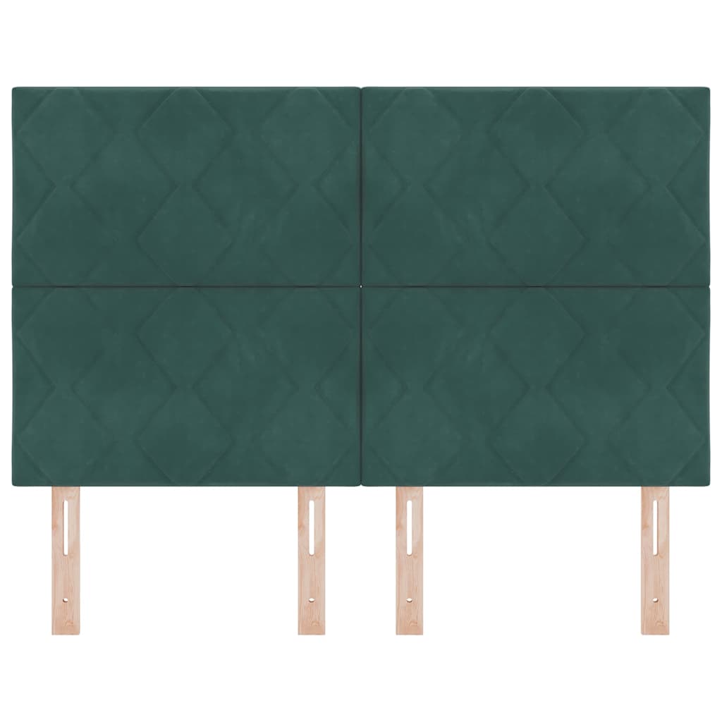 Headboard in Dark Green 144 cm Velvet