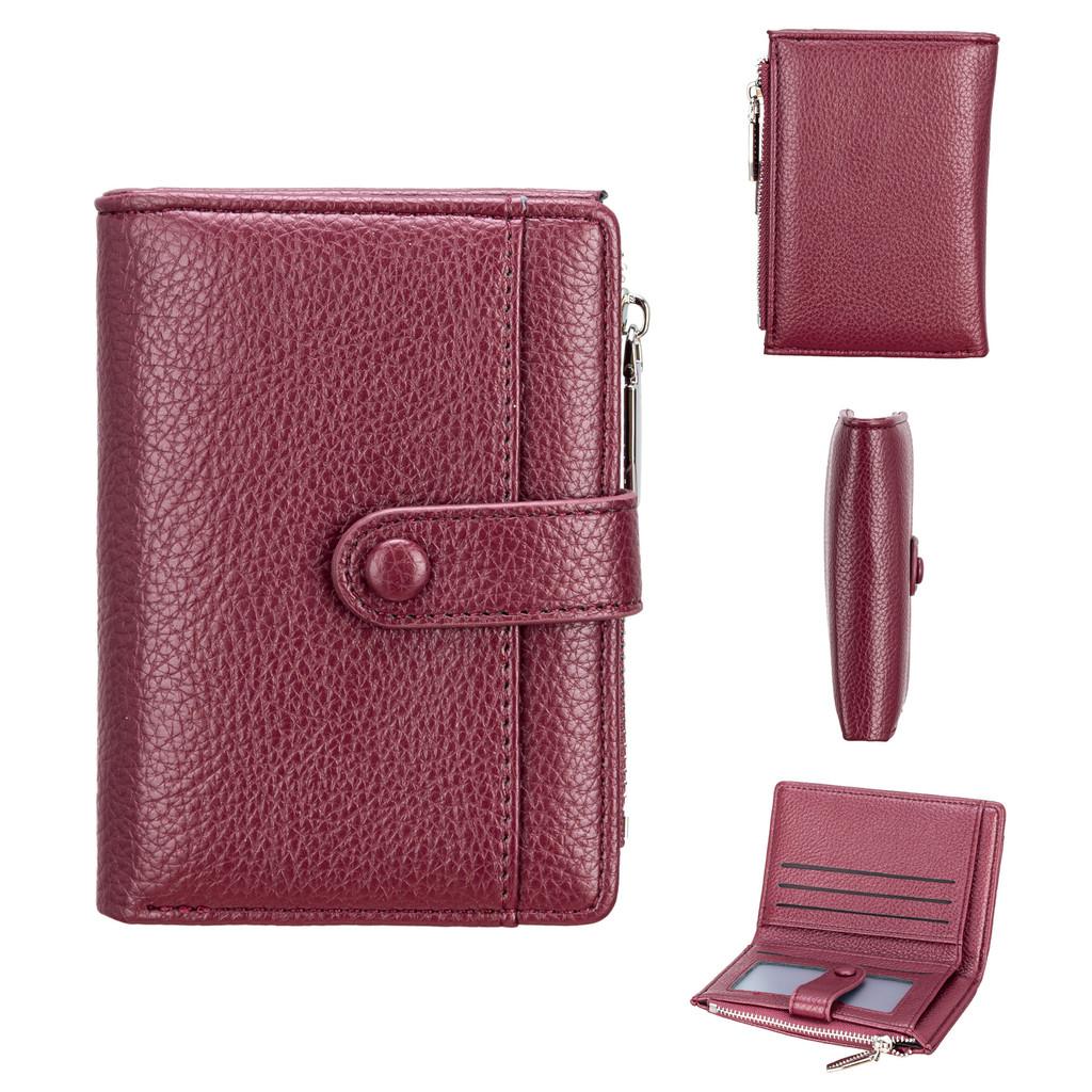 Pu Material Slim Wallet With Card Holder And Coin Pocket For Daily Use