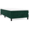Box Spring Bed Frame Dark Green 90 x 190 cm Velvet