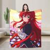 Старшая школа DxD Фланелевые одеяла Зима Мягкое прочное одеяло для студентов Спальня Эстетичное покрывало Покрывало для дивана-кровати