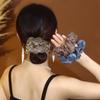 Drilling Big Scrunchies for Women Organza Large Intestine Ring Fashion Durable Low Bun Headband Hair Accessories