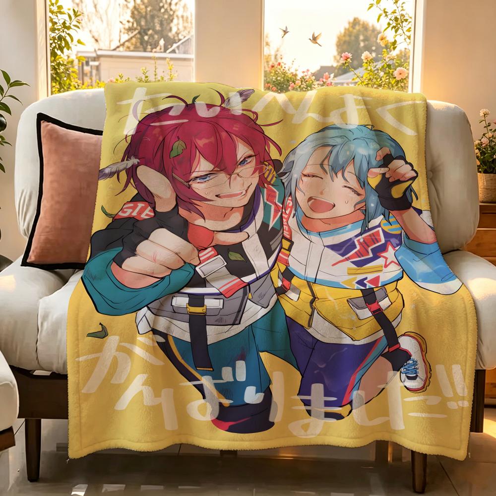 Anime E Ensemble S Stars Flannel Blanket Suitable for Sofa Living Room Bedroom