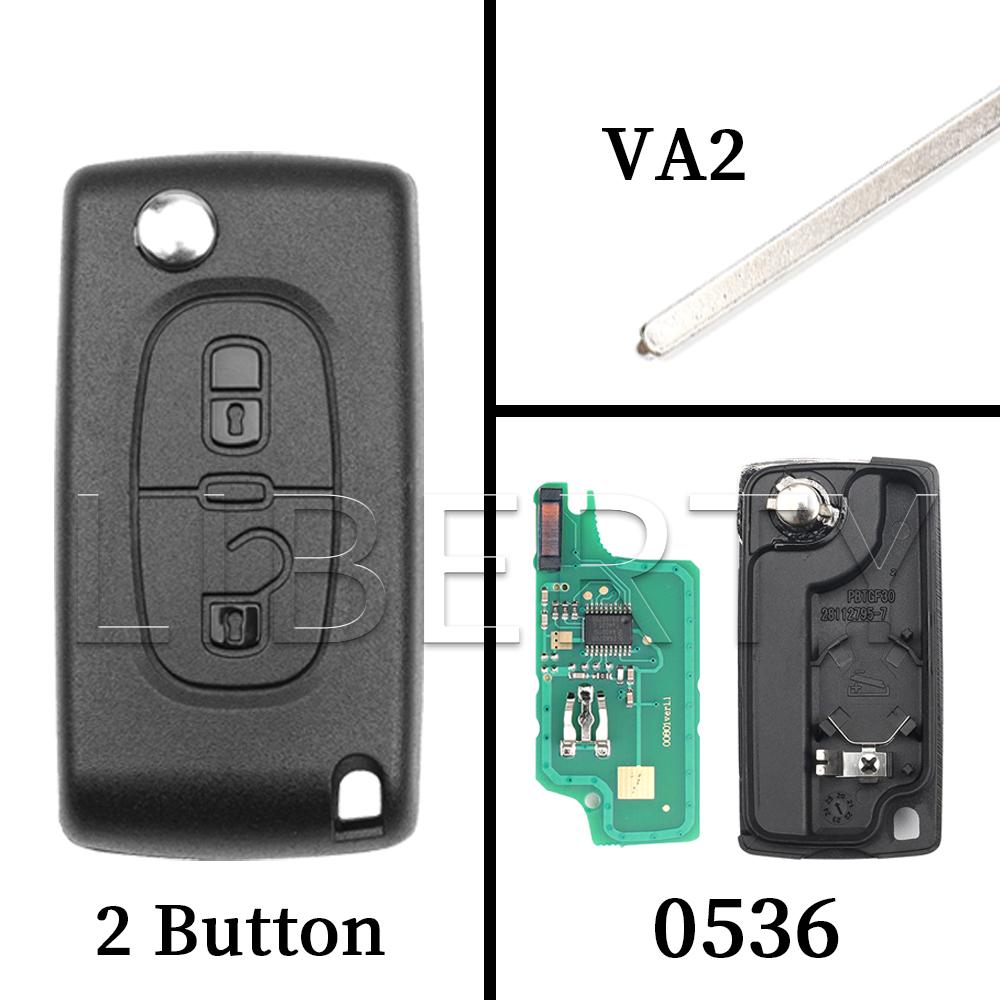 Выкидной ключ-карта для Peugeot 207 307 308 407 607 807 Для Citroen C2 C3 C4 C5 C6 Xsara Berlingo HU83 VA2 0536 0523 ASK FSK