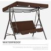HANABASS Swing Canopy Replacement Swing Porch Top Cover Waterproof Outdoor Furniture Top Cover for Patio Garden Swing