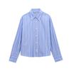 Spring 2025 Women's European/American Striped Poplin Shirt