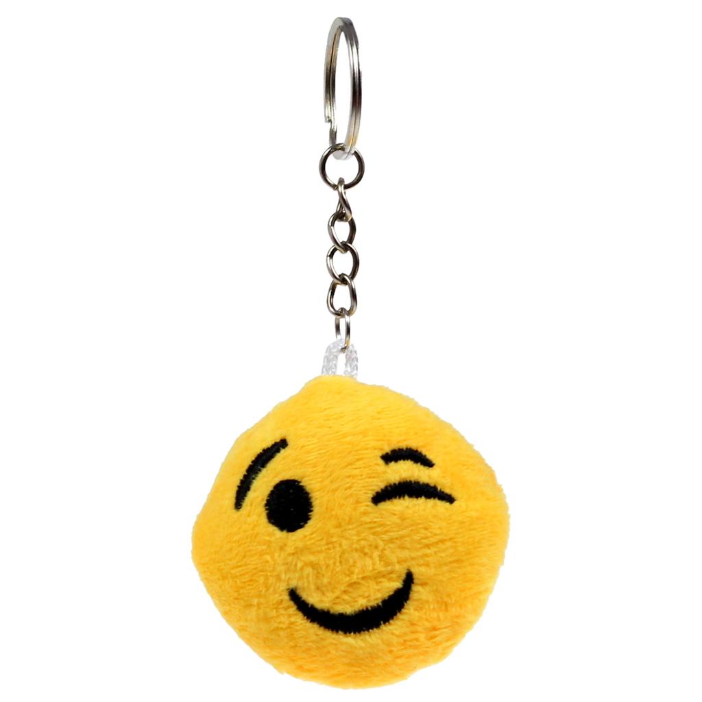 Brelok, Breloczek Do Kluczy Pluszowy Emotka, Emoji, Różne Wzory 12 Szt.