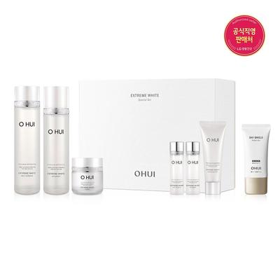 Специальный набор из 3 предметов Extreme White: кожа 150мл, эмульсия 130мл, крем 20мл