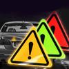 1x Triangle Exclamation Mark Anti-Collision Reflective Warning Sign Sticker Car Night Driving Safety Reflective Car Stickers