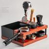 51/54/58mm Coffee Powder Holder with Knock Box Double-layer Wooden Distributor Universal Portafilter & Puck Screen Storage Base