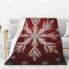 Cafemira Elegant Snowflakes,Flannel Blanket,Adult Throw Blankets,Double-Sided Fleece,Sofa Knee Throws,All Seasons Quilt,for Bed,Couch,Travel,Camping,O