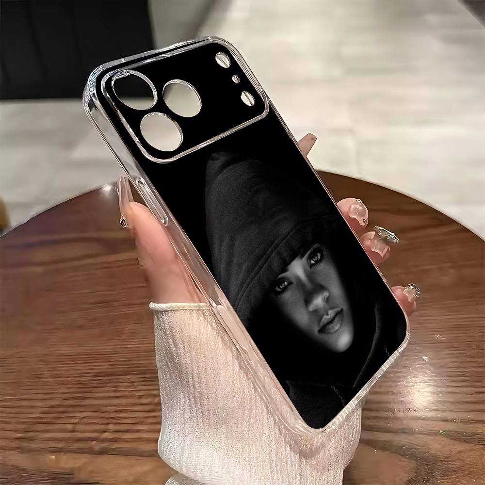 Чехол для телефона с изображением певицы R-Rihanna для iPhone 17 16 15 14 13 12 11 Mini Pro Max Plus Прозрачная крышка