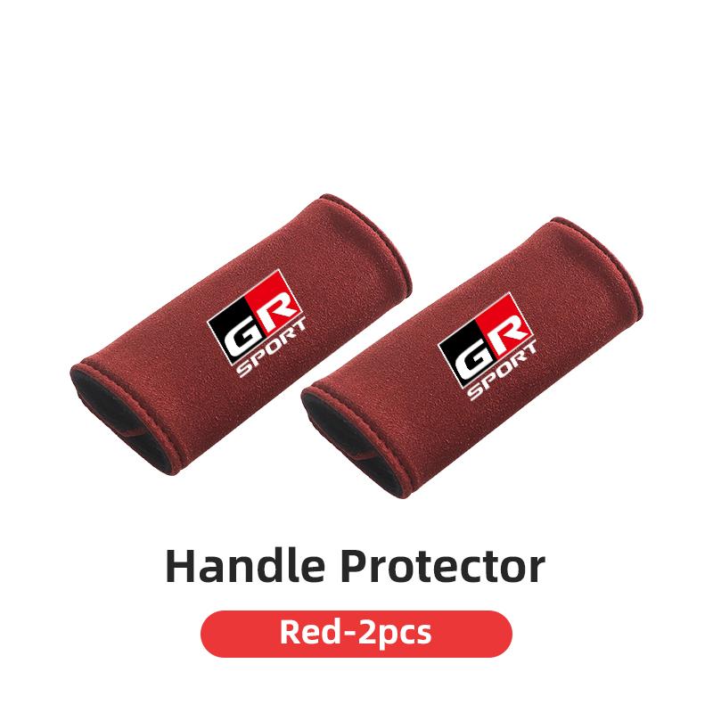 Car Interior Roof Handle Cover Suede Roof Grab Handle Grip For Toyota GR Sport Corolla Yaris Camry Prius RAV4 CHR Accessories