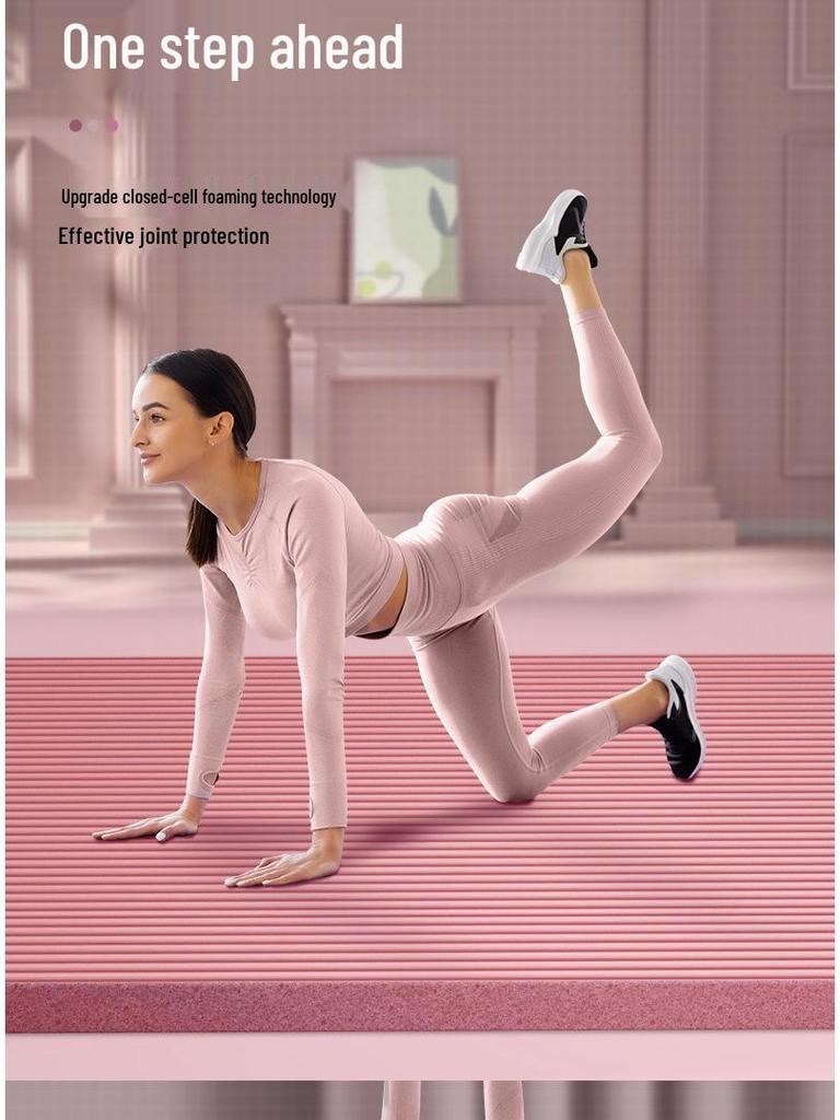 Утолщенный и Экстра-Большой Коврик для Йоги для Начинающих - Унисекс Коврик для Домашних Тренировок