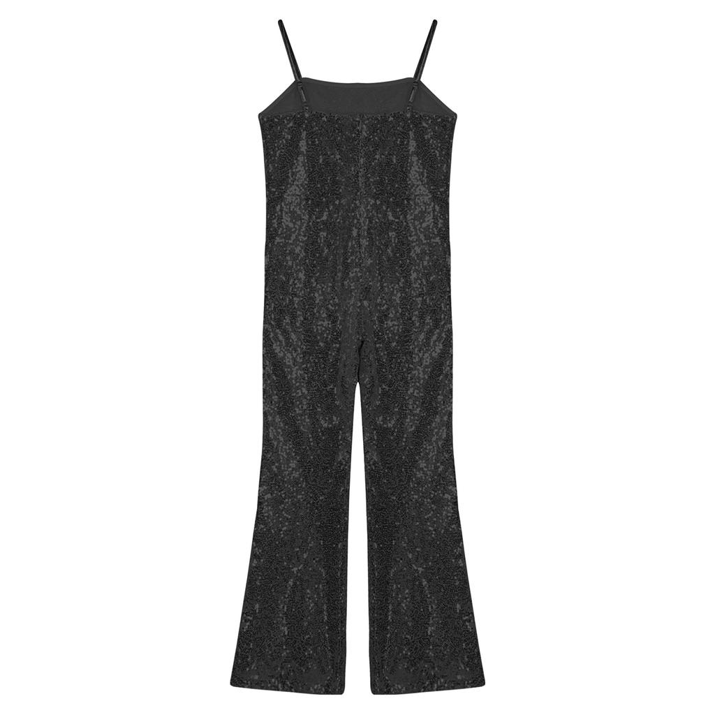 Костюм для танцев в стиле хиппи, дискотека, фанк, танцевальный костюм 70-х, 80-х годов, комбинезон-клеш с блестками и пайетками для Хэллоуина, карнавала