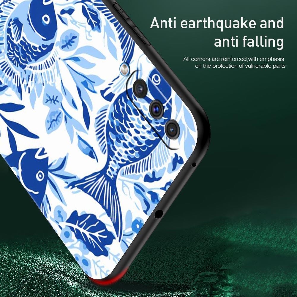 Blue Ocean Fish Phone Case for Samsung Galaxy A56 A36 A26 A16 A34 A24 A42 A22 A20 A12 A40 A30 A10 5G Soft TPU Cover Shell Fundas