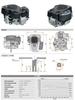 Двигатель Loncin Lc1P92F для трактора, бензиновый двигатель сгорания 1P92, 16 л.с., 452 см3/Emak K1600/Al-Ko Pro 450/Loncin 1P92, одноцилиндровый вертикальный вал Walco