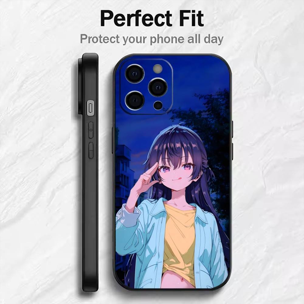Чехол для телефона с персонажем аниме Y-Yuki Suou для iPhone 17, 16, 15, 14, 13, 12 Plus, Max, Мягкий силиконовый, Черный