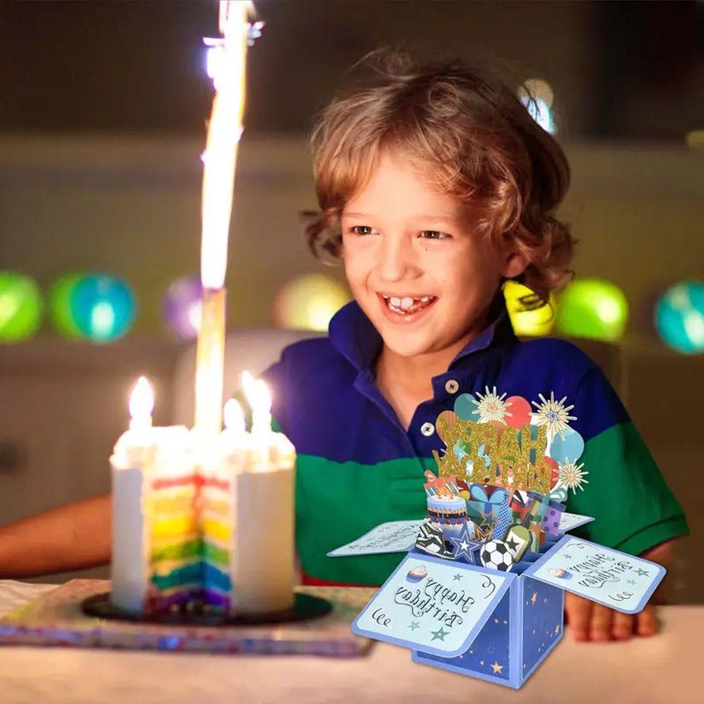 Wishing 3D Pop Up Birthday Greeting Card Colorful Flower Butterfly Mother's Day Cards Birthday