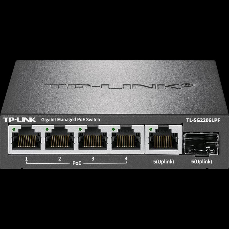 TP-LINK TL-SG2206LPF 5-Port Gigabit Managed PoE+ Switch with 1 SFP