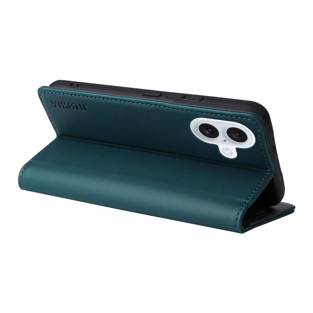 Для iPhone 17 Чехлы для телефона YIKATU Магнитная застежка Кожа PU Мобильный чехол