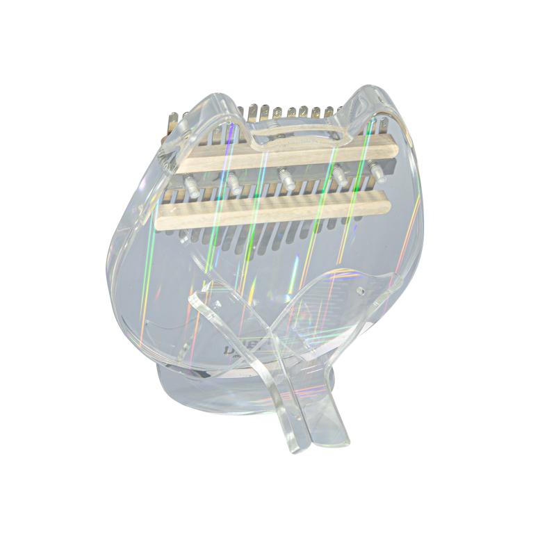 hot! Kalimba Acrylic 17 Key Transparent Thumb Piano Mbira Sanza with Tuner Hammer Gig Kalimba Case Manual