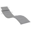 Folding Sun Lounger with Cushion Solid Acacia Wood