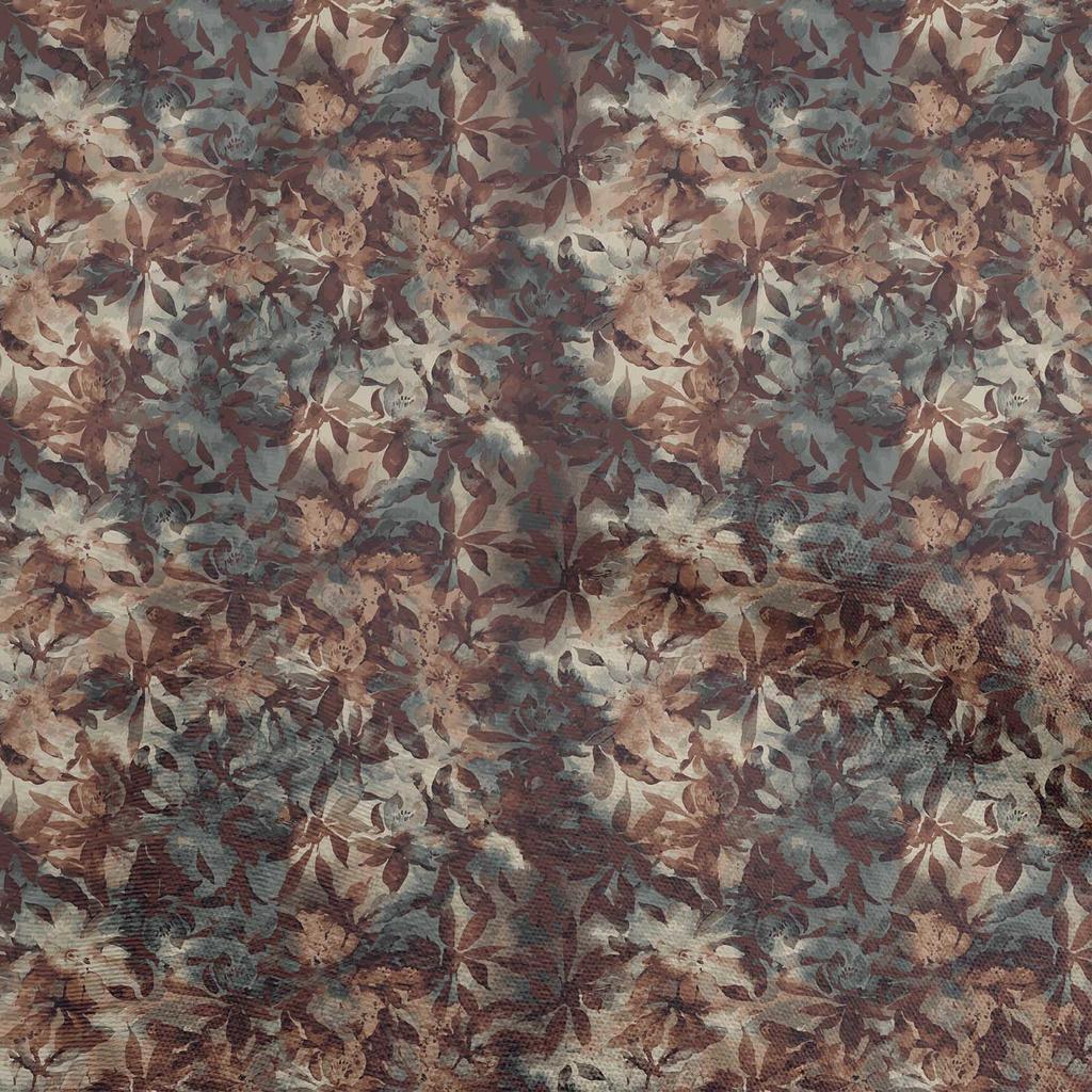 oneOone Cotton Poplin Blue Fabric Abstract Floral Quilting Supplies Print Sewing Fabric By The Yard 42 Inch