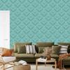 Geometric rhombus wallpaper in teal and turquoise for the living room and bedroom 50x1000