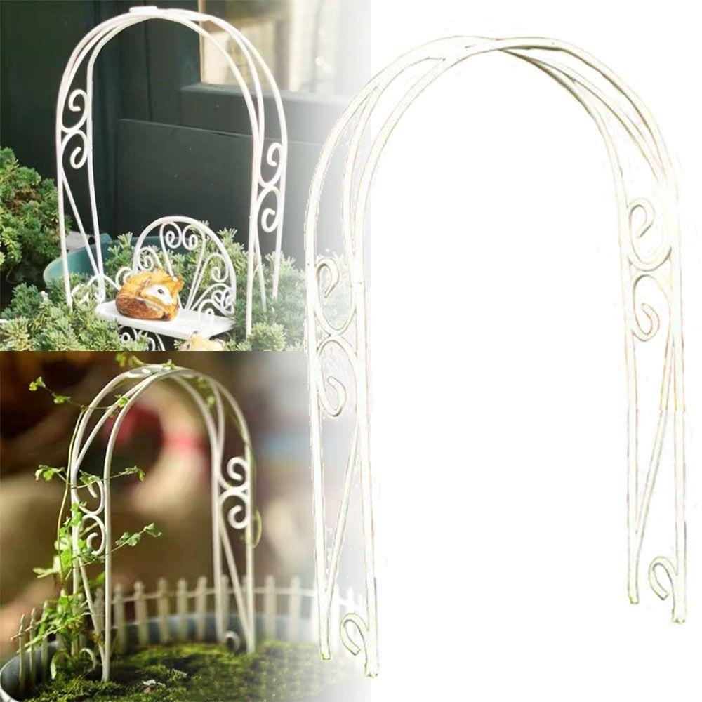 30*14 см миниатюрная железная арка белая мини арочная дверь подарок кукольный домик решетка для растений в помещении и на открытом воздухе