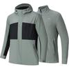 Спортивная куртка Outdoor Series Color Block из двух частей с капюшоном и молнией из флиса, мужские куртки светло-серого и черного цветов 152346604-2