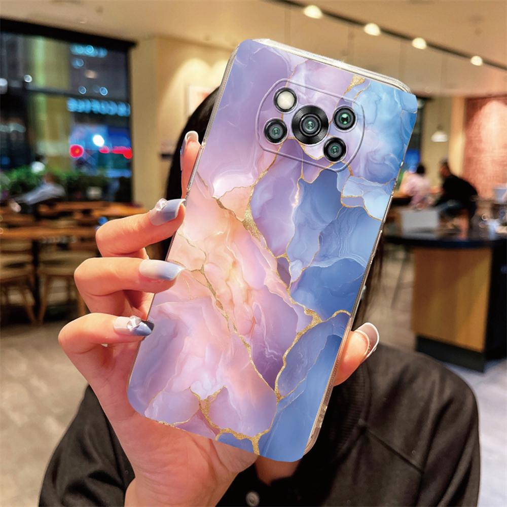 Корова Черный Розовый Леопардовый Принт Для Xiaomi Poco X3 NFC X3Pro X 3 6.67" Чехол Для Телефона Защитная Крышка Камеры Художественный Синий Мраморный ТПУ