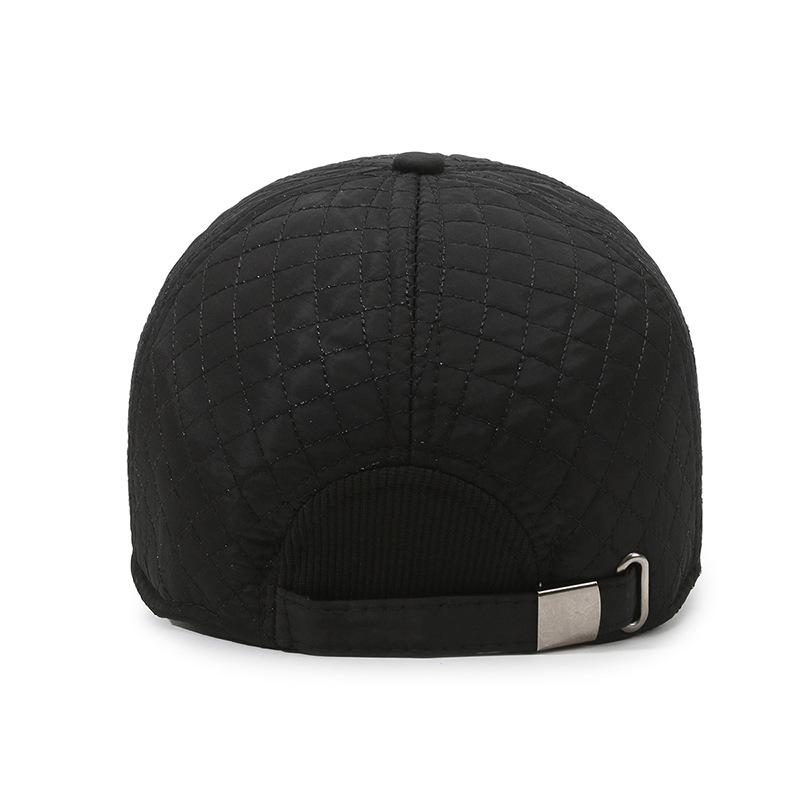 Мужская флисовая кепка для защиты ушей на осень и зиму, теплая кепка с козырьком, вышитая нитью, бейсбольная кепка для папы, хлопковая кепка для улицы, зимняя