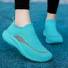Fashion Women Shoes Knitting Sock Sneakers Summer Slip On Flat Plus Size 45 Loafers Flats Walking Comfortable Shoes Man Running Green