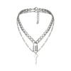 Key Lock Shaped Padlock Multi Layer Jewelry Clavicle Chain Fashion Accessories Necklaces Pendants