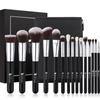 15pc Makeup Brushes – black