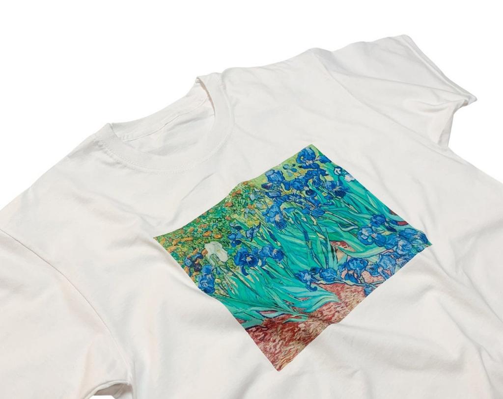 Van Gogh Irises T-Shirt Lily Pads Flower Famous Art Graphic T-Shirt