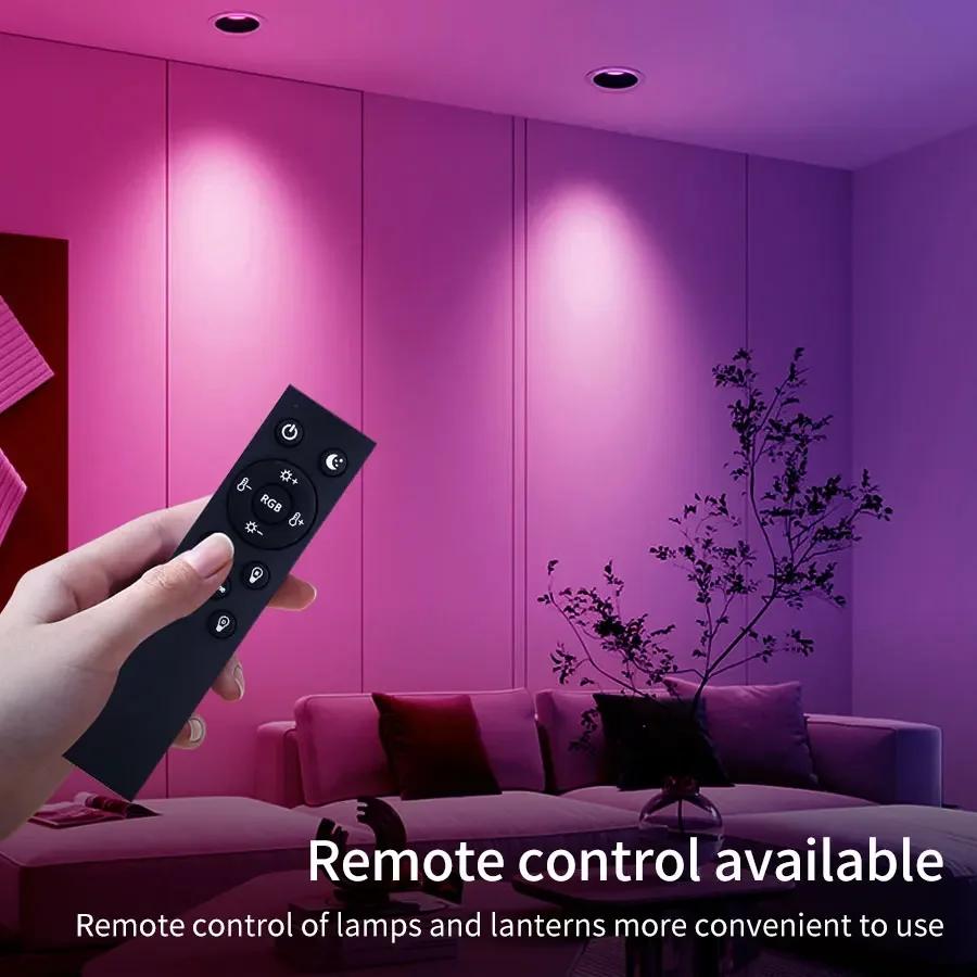 Светодиодный потолочный светильник AC220V 10W Bluetooth Tuya Smart, 2,4 ГГц, с пультом дистанционного управления, управляемый через приложение Smart Life, для гостиной, спальни