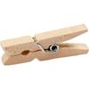 Mini Light Wooden Clothespins with Metal Spiral Spring. Ref 564541