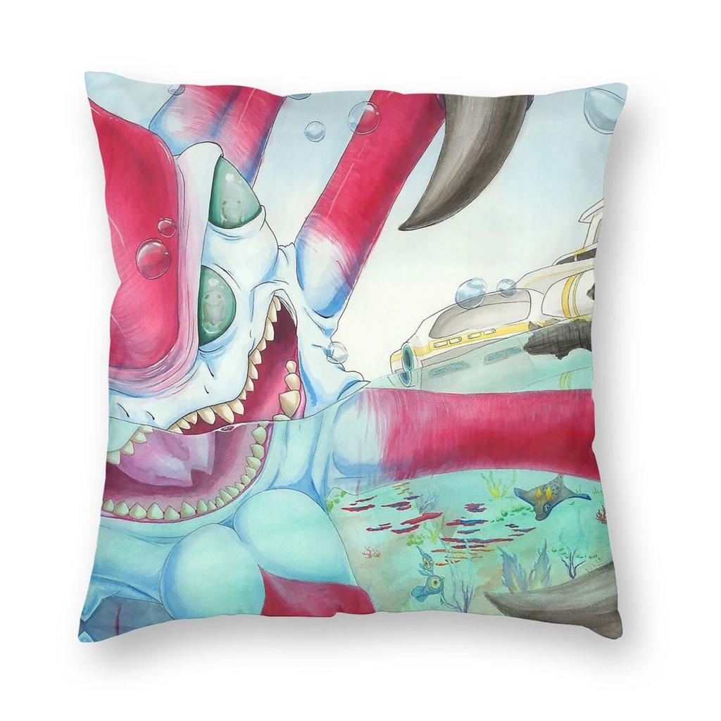 Subnautica Reaper Leviathan Pillowcase Polyester Linen Velvet Pattern Zip Decorative Throw Pillow Case Sofa Seater Cushion Cover