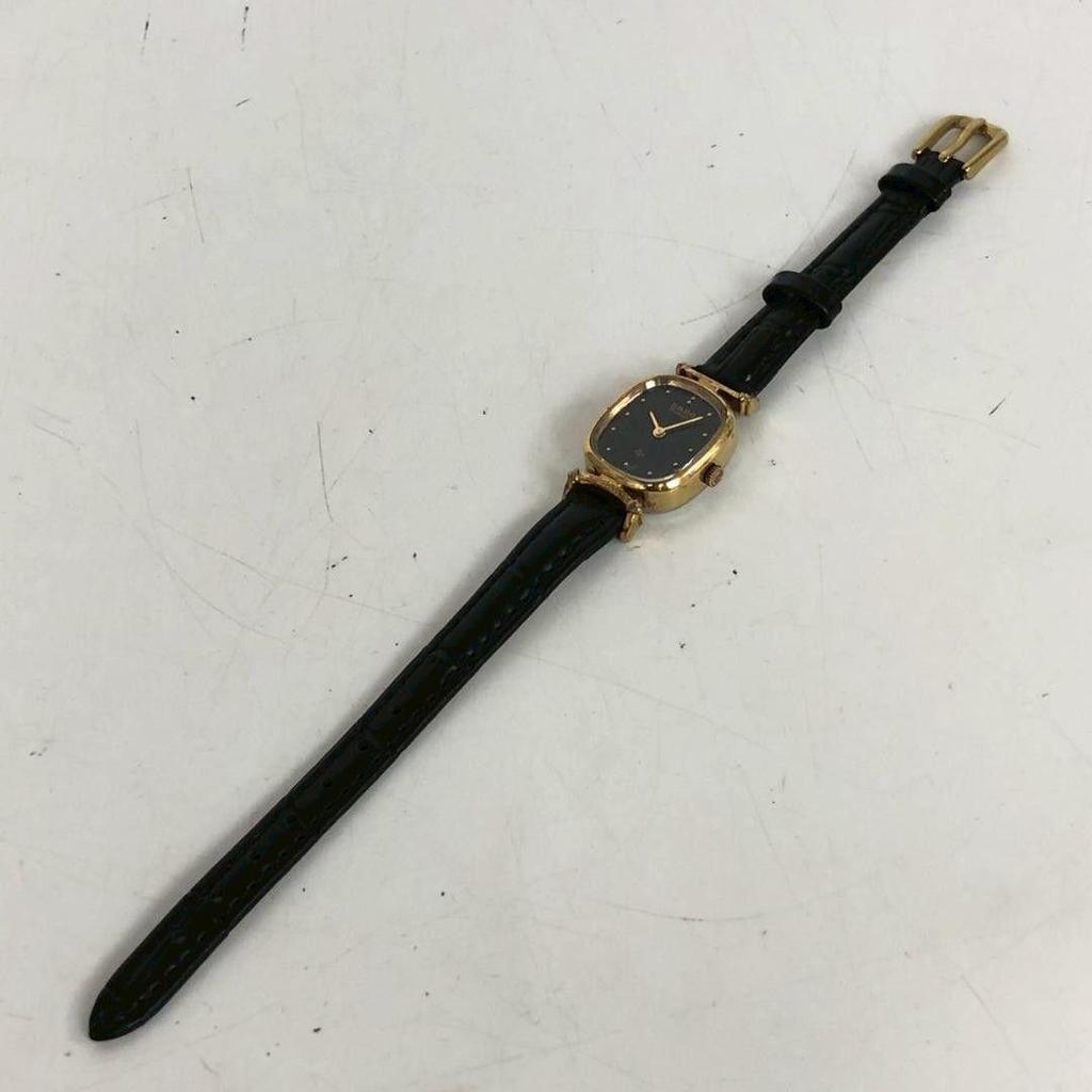 Б/у часы RADO Женские Кварцевые Винтажные Овальные Золотые Черные Бренд Антикварные Часы Роскошные Золотые