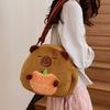 Plush Capyabra Backpack Stuffed Cartoon Doll Bag Storage Bag Capyabra Plush Bag  School