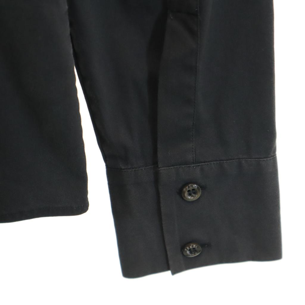 Fendi Made In Italy Long Sleeve Cotton Shirt 42 Black Women Used