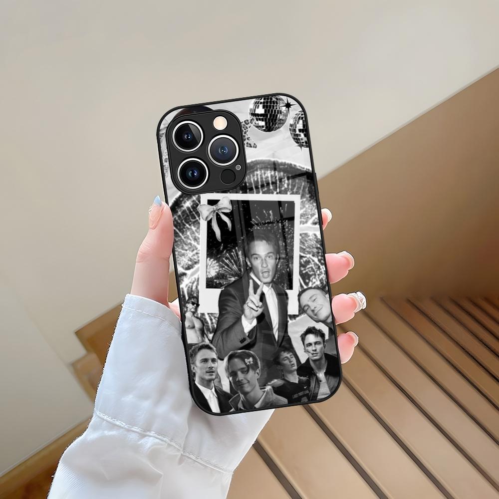 Drew Starkey Actor Phone Case Tempered Glass For IPhone 13 17 15 16 14 12 11 Pro Max Plus Mini XR XS SE2020 Coque