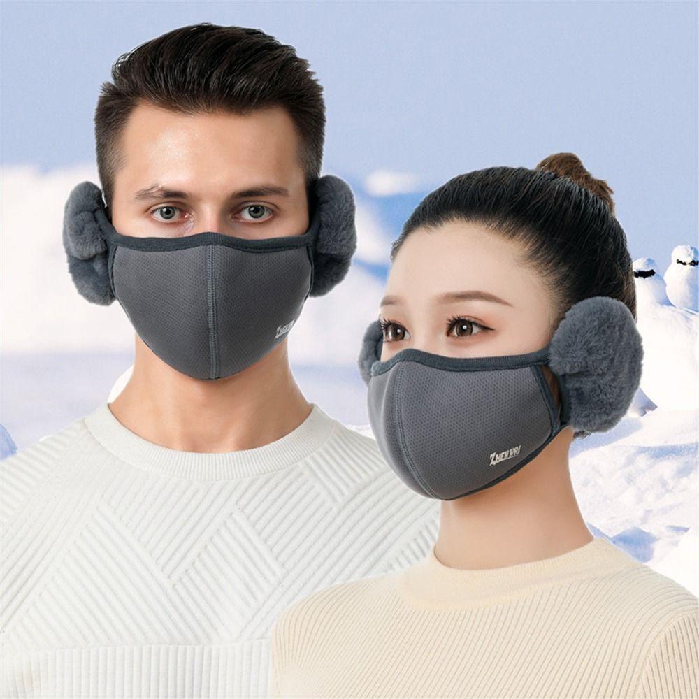 Female Windproof Cold-proof Ear Warmer Mouth Cover Earmuffs Outdoor Mask