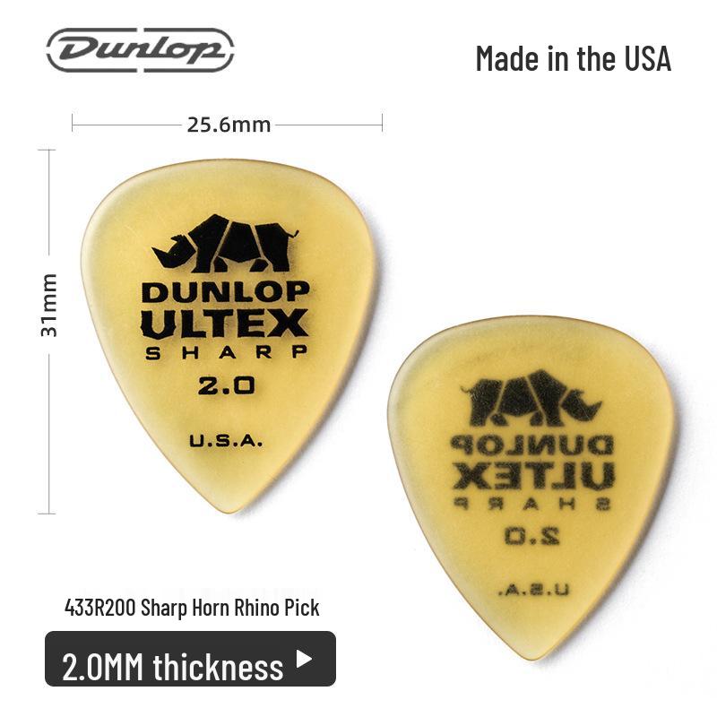 Dunlop Rhino 421R Anti-Slip Guitar Pick for Acoustic & Electric Guitars