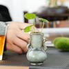 1 шт. Гидропоника Украшение для гостиной в китайском стиле Керамическая маленькая ваза Зеленая ретро ваза для цветов Поделки Настольное украшение
