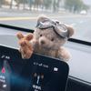 Car Interior Dashboard Ornaments Plush Bear for Car Center Console Decoration Auto Accessories for Auto Home Office Deco Gifts